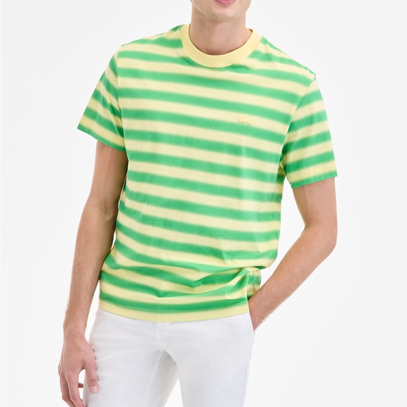 Lacoste Men’s Stripe Print Jersey T-Shirt - Picture 1 of 2